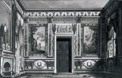 Grand salon grec, de Décorations architecturales par Gaetano Landi, 1810