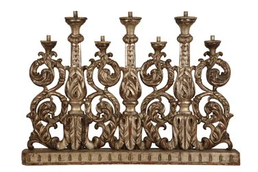 Grand chandelier en argent doré, vers 1800