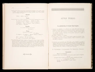 Libretto della Tosca par Giacomo Puccini, Edition Ricordi, Italie