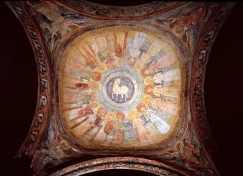 Agneau mystique entouré de saints et d
