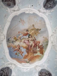 Scène mythologique avec Vénus, Junon et Minerve