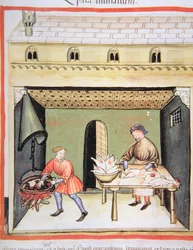 Les bouchers : Cuisson du foie, de Tacuinum Sanitatis