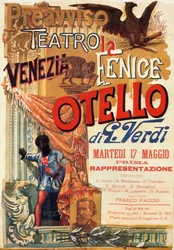 Otello : Affiche de la première représentation de l