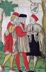 Lecture de la paume de la main de Chiromantia par Andrea Corvo, 1581