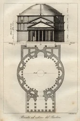 Panthéon de Rome, achevé vers 125 apr. J.-C. sous le règne d