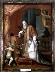 Pie V (1504 - 1572). Peinture anonyme d
