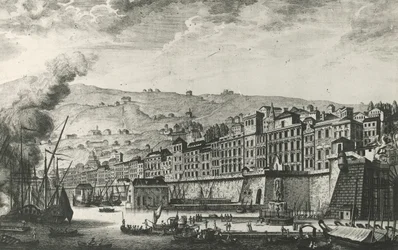 Ponte Reale à Gênes, gravure, Italie