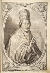 Pape Clément XI, pub. 1717 (gravure)