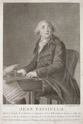 Portrait de Giovanni Paisiello (1782-1840) gravé par Vincent Aloja