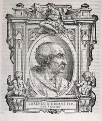 Portrait de Lorenzo Ghiberti (1378-1455) de Vies des artistes de Vasari, première publication 1550