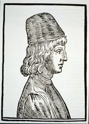 Portrait de Pic de la Mirandole (1463-94), de Delle Celeste Fisionomia par Giovanni Battista della Porta, Padoue 1616, illustré dans Histoire de la Magie, publié à la fin du 19e siècle