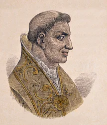 Portrait du Pape Étienne II (Stephen, stefano ou Stephanus) (752-757)