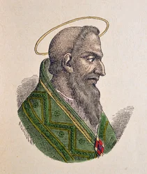 Portrait du Pape Eugène Ier (Eugenius I ou Eugenio) (654-657)
