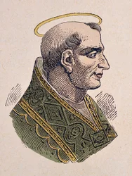 Portrait du pape Léon Ier le Grand (Leo, Leone magno ou magnus) (440-461)