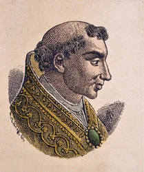 Portrait du Pape Théodore II (Theodorus ou Teodoro) (897)
