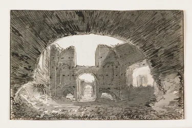 Esquisse des thermes de Caracalla, début du 19ème siècle
