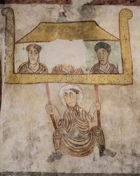Saint Proculus se balançant sur une corde (détail)