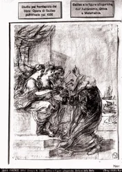 Étude pour la page de titre des œuvres complètes de Galilée, 1656