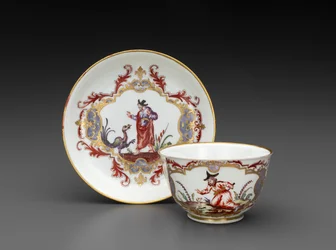 Bol à thé et soucoupe, vers 1755