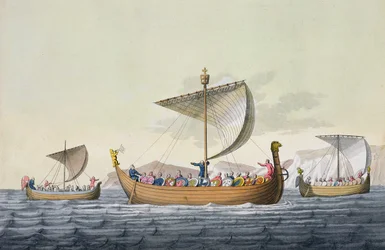 La flotte de Guillaume le Conquérant, planche 8 de The History of the Nations