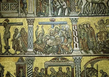 La Lamentation (détail), fin du 13ème siècle