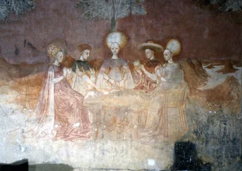 Le jeu de cartes. Fresques du Palazzo Borromeo à Milan