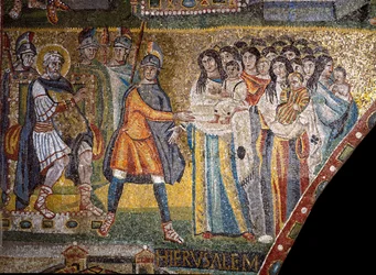 Les mères de Bethléem devant Hérode Ier le Grand (mosaïque)