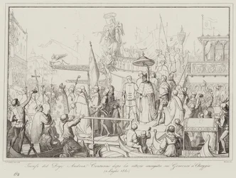 Triomphe du Doge Andrea Contarini après la victoire sur les Génois à Chioggia
