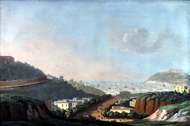 Vue de Naples depuis Capodimonte et le Golfe de Pozzouli
