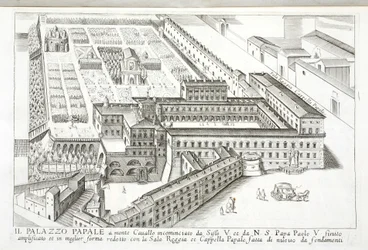 Vue du Palais Papal à Monte Cavallo