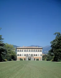 Vue de la façade de la Villa reale di Marlia (ou Palazzo Orsetti)