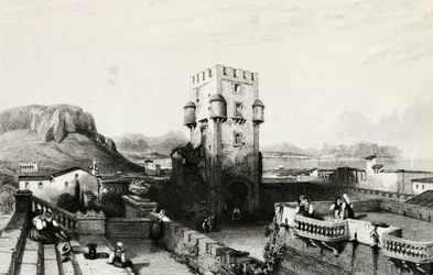 Villa Butera, Bagheria, Sicile, gravure, Italie