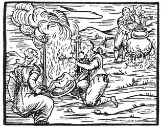 Sorcières rôtissant et bouillant des nourrissons, copie d