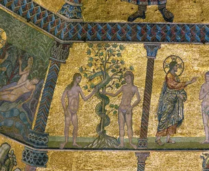Adam, Eve et le serpent (mosaïque)
