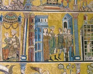 Joseph accusé par Potiphar (mosaïque)