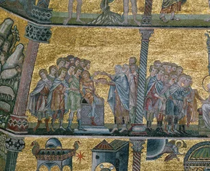 Joseph en Égypte : les frères vendent Joseph (mosaïque)