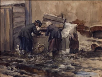 Années de famine à Petrograd par Vladimirov, Ivan Alexeyevich (1869-1947)
