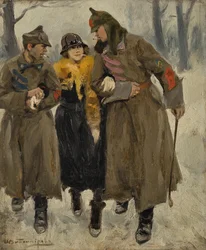 Soldats avec prostituée
