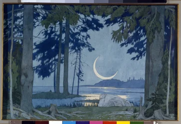 Clair de lune sur le lac Ilmen