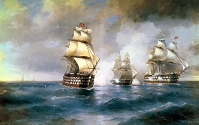 Le brig Mercury attaqué par deux navires turcs le 14 mai 1829, 1892