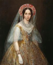 Portrait de la grande-duchesse Maria Alexandrovna 1824-1880, future impératrice de Russie, années 1840.