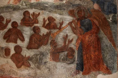 Fresque dans la cathédrale de Notre-Dame du Signe, Novgorod, début du 18ème siècle