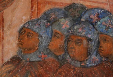 Fresque dans la cathédrale de Notre-Dame du Signe, Novgorod, début du 18ème siècle