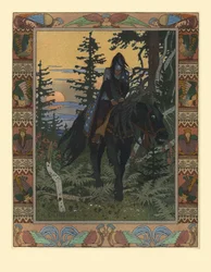 Illustration pour le conte de Vassilissa la Belle et le Cavalier blanc