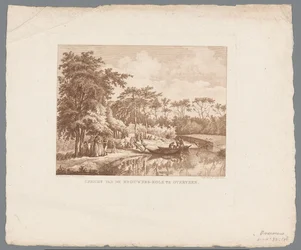Compagnie sur la rive de la Brouwerskolk à Overveen