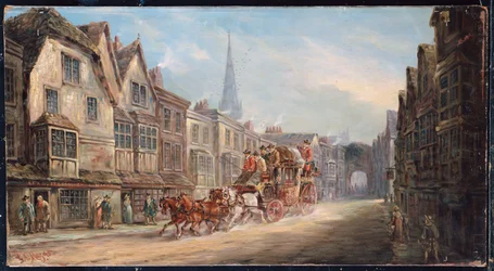 Le courrier royal de Londres à Exeter passant par Salisbury, 1895