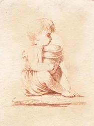 Un petit garçon assis