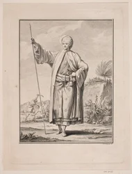 Portrait de Carsten Niebuhr en costume arabe
