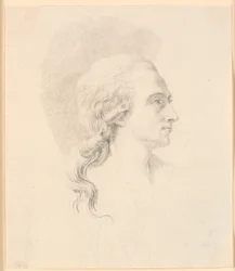 Portrait du sculpteur Alexander Trippel. Profil à droite