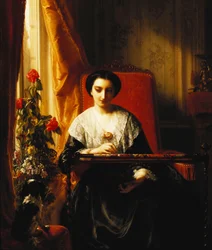 La Brodeuse, 1855